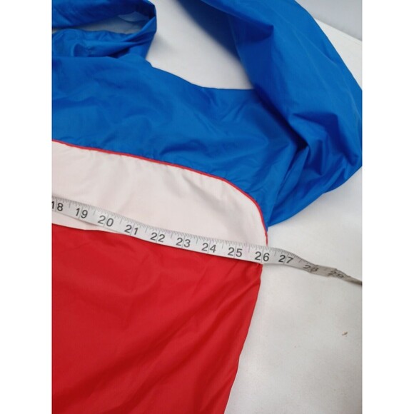 VIP Mens Pullover Navyblue Windbreaker Raincoat Nylon Jacket Pockets Sz XL - Picture 7 of 10